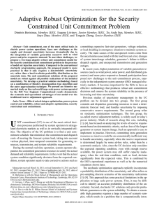 Adaptive Robust Optimization for the Security Constrained Unit