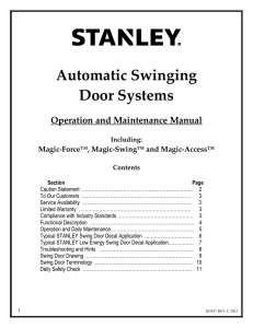 Automatic Swinging Door Systems