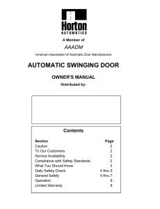 automatic swinging door