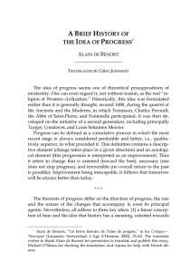 A Brief History of the Idea of Progress