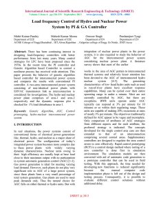 Load frequency Control of Hydro and Nuclear Power System