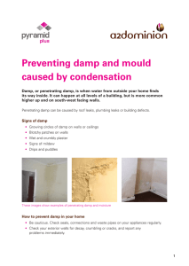 Preventing damp and mould caused by condensation
