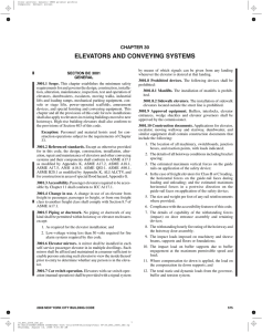 ELEVATORS AND CONVEYING SYSTEMS