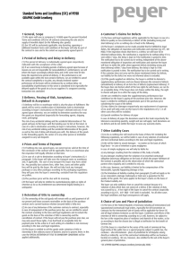 Standard Terms and Conditions Standard Terms