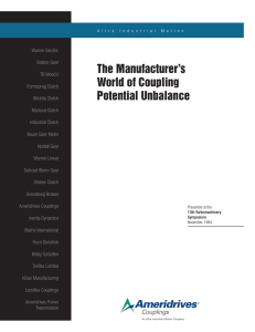 The Manufacturer`s World of Coupling Potential Unbalance