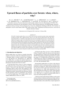 Upward fluxes of particles over forests: when, where, why?