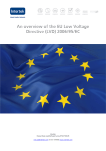 An overview of the EU Low Voltage Directive (LVD) 2006