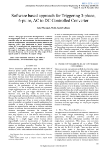 Software based approach for Triggering 3-phase, 6