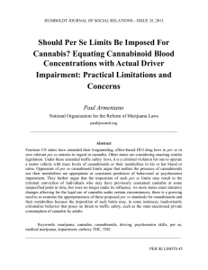 Should Per Se Limits Be Imposed For Cannabis?