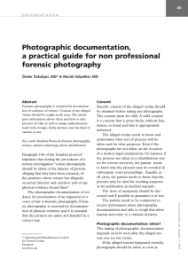 Photographic documentation, a practical guide for non professional