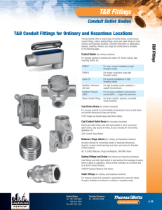 Thomas and Betts Conduit Bodies Brochure