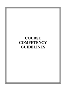 Course Competencies Guidelines
