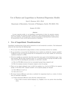 Ratios / Logs - Emerson Statistics