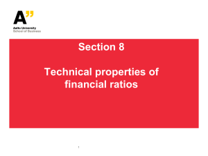 8. Technical properties of financial ratios