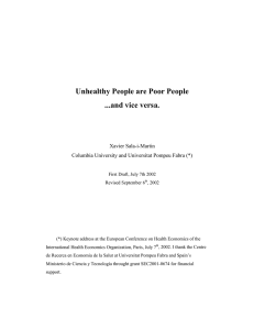 Unhealthy People are Poor People ...and vice versa.