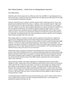 Dear Fellow Students... a letter from an undergraduate researcher