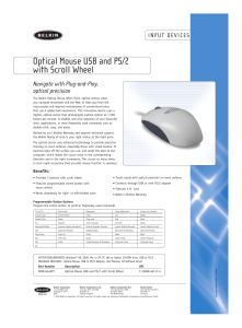 Optical Mouse USB and PS/2 with Scroll Wheel