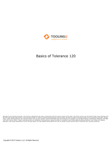 Basics of Tolerance 120 - Tooling U-SME