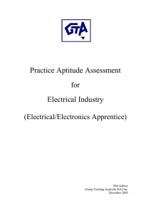 Practice Aptitude Assessment For Electrical Industry
