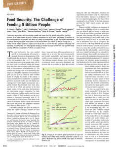 Food Security: The Challenge of Feeding 9 Billion People