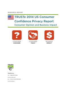 TRUSTe 2014 US Consumer Confidence Privacy Report