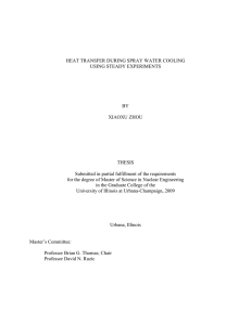 HEAT TRANSFER DURING SPRAY WATER COOLING USING