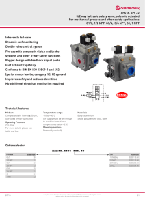 Inherently fail-safe Dynamic self monitoring Double valve control