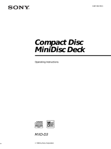 Compact Disc MiniDisc Deck