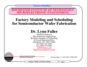 Factory Modeling and Scheduling for Semiconductor Wafer