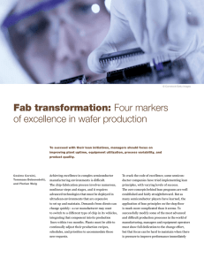Fab transformation: Four markers of excellence in wafer production
