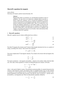 Maxwell`s equations for magnets