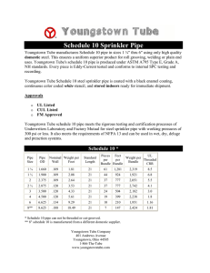 Schedule 10 Sprinkler Pipe