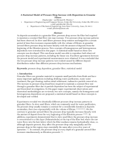 A Statistical Model of Pressure Drop Increase with