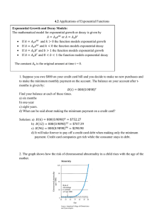 4.2 Applications of Exponential Functions