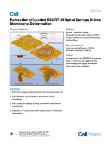 Relaxation of Loaded ESCRT-III Spiral Springs Drives Membrane