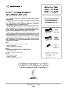 BCD-TO-SEVEN-SEGMENT DECODERS/DRIVERS SN54/74LS247