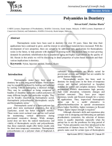 Polyamides in Dentistry - International Journal of Scientific Study