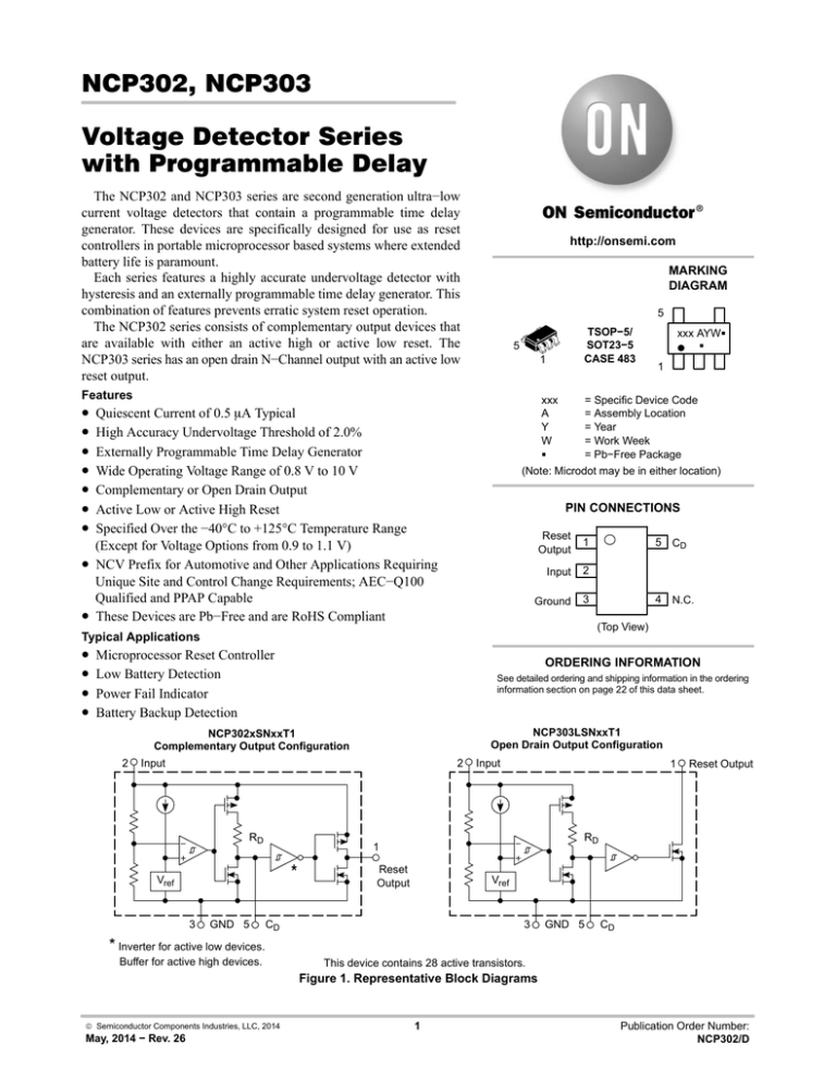 NCP302 Voltage Detector Series