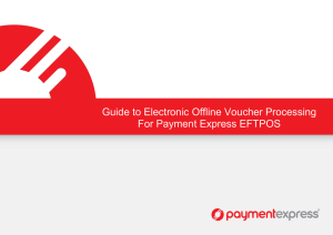 Guide to Electronic Offline Voucher Processing For Payment