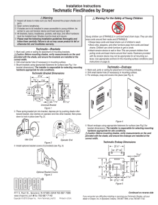 Techmatic Window Shades Instructions