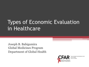Types of Economic Evaluation in Healthcare