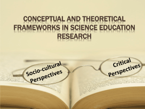 Conceptual and Theoretical Frameworks in Science