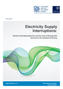 Electricity Supply Interruptions: - Oxford Institute for Energy Studies