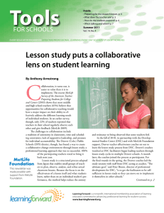Lesson study puts a collaborative lens on student learning