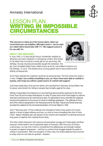 Lesson Plan - Anne Frank Trust UK