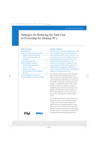 Strategies for Reducing the Total Cost of Ownership for Desktop PCs