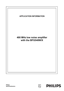 400 MHz low noise amplifier with the BFG540W/X
