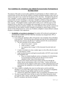 New Guidelines for Attendance and Athletic/Extracurricular