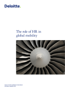 The role of HR in global mobility