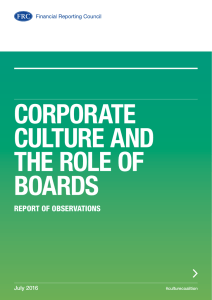 Corporate Culture and the Role of Boards